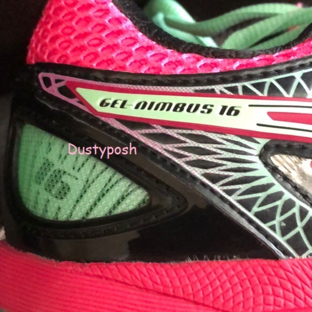 Asics Gel Nimbus 16 Running Sneakers Shoe Pink 7.5 - Picture 3 of 5